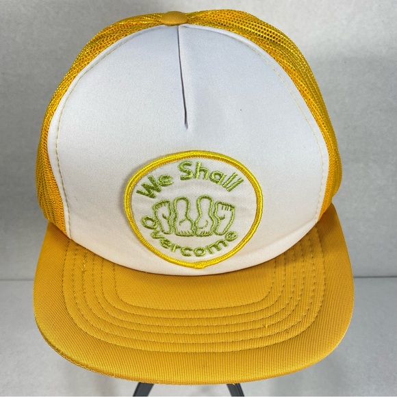 We Shall Overcome Pride Vintage Patch Rare Retro SnapBack Truck Hat Cap Like NEW - Picture 5 of 14